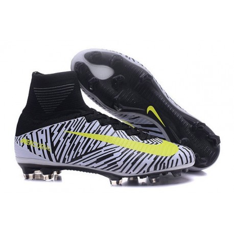 Scarpa da calcio Nike Mercurial Superfly V FG Uomo Nero Bianco Giallo