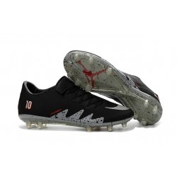 Scarpa da calcio Nike HyperVenom Phinish II FG Uomo Neymar x Jordan Nero Bianco Argenteo