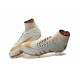 Nuove SCARPE NIKE HyperVenom Phantom II FG Neymar x Jordan Bianco Oro