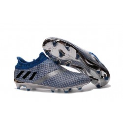 Nuove Scarpe Da Calcio Adidas Messi 16+ Pureagility Fg Blu Nero Argento