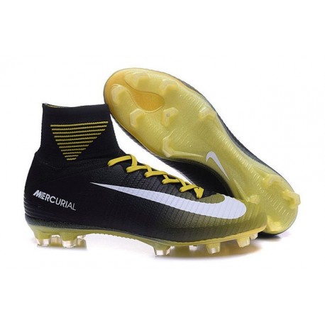 Scarpa da calcio Nike Mercurial Superfly V FG Uomo Giallo Bianco Nero