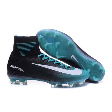 Scarpa da calcio Nike Mercurial Superfly V FG Uomo Nero Blu Bianco