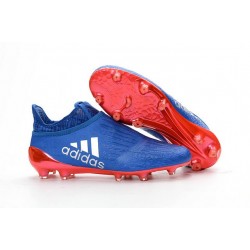 Scarpini Calcio Adidas X 16+ Purechaos FG - Uomo Blu Arancione Argento