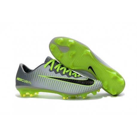 Nuovi Scarpini Calcio - Nike Mercurial Vapor 11 FG Platino Puro Nero Verde