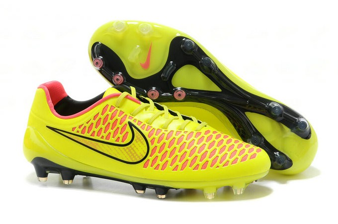 Nike Magista Opus FG Scarpa da calcio per terreni duri Giallo Rosa Nero