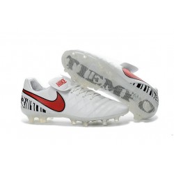 2016 Nuove Scarpe Calcio Nike Tiempo Legend FG Bianco Rosso