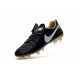 2016 Nuove Scarpe Calcio Nike Tiempo Legend FG Nero Bianco Oro