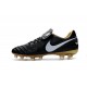 2016 Nuove Scarpe Calcio Nike Tiempo Legend FG Nero Bianco Oro