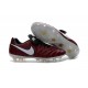 2016 Scarpa da calcio per terreni duri Nike Tiempo Legend VI - Uomo Rosso Vino Bianco