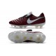 2016 Scarpa da calcio per terreni duri Nike Tiempo Legend VI - Uomo Rosso Vino Bianco