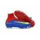 2016 Nuove Scarpa da calcio Nike Mercurial Superfly V FG Blu Rosso Giallo