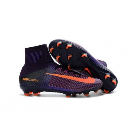 Scarpa da calcio Nike Mercurial Superfly V FG Uomo Viola Dynasty Agrume Acceso Hyper Grape