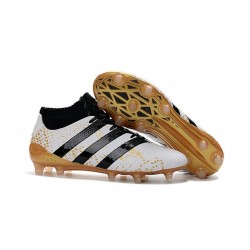 2016 Scarpini Calcio Adidas ACE 16.1 Primeknit FG/AG - Nero Bianco Oro