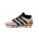 2016 Scarpini Calcio Adidas ACE 16.1 Primeknit FG/AG - Nero Bianco Oro