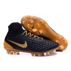 Nike Magista Obra 2 FG Scarpette da Calcio Uomo Nero Oro