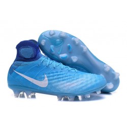 Nike Magista Obra 2 FG Scarpette da Calcio Uomo Blu Bianco