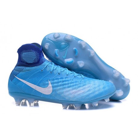 Nike Magista Obra 2 FG Scarpette da Calcio Uomo Blu Bianco