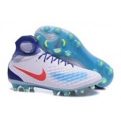 Nike Magista Obra 2 FG Scarpette da Calcio Uomo Bianco Blu Arancione