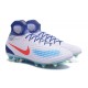 Nike Magista Obra 2 FG Scarpette da Calcio Uomo Bianco Blu Arancione