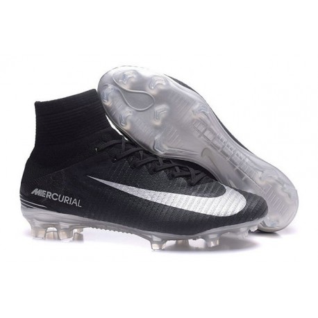 Scarpa da calcio Nike Mercurial Superfly V FG Uomo Argento Nero