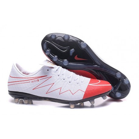 Scarpa da calcio Nike HyperVenom Phinish II FG Uomo Wayne Rooney Bianco Rosso Nero