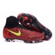 Nuove SCARPE NIKE Magista Obra II FG Nero Rosso Giallo