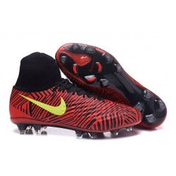 Nuove SCARPE NIKE Magista Obra II FG Nero Rosso Giallo