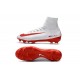 2016 Nuove Scarpa da calcio Nike Mercurial Superfly V FG Bianco Rosso