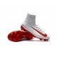 2016 Nuove Scarpa da calcio Nike Mercurial Superfly V FG Bianco Rosso