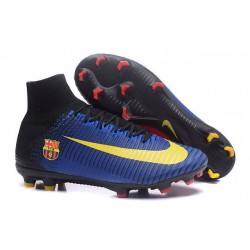 Scarpa da calcio Nike Mercurial Superfly V FG Uomo Barcelona FC Blu Rosso Giallo Nero