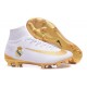 Scarpa da calcio Nike Mercurial Superfly V FG Uomo Real Madrid FC Bianco Oro