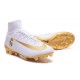 Scarpa da calcio Nike Mercurial Superfly V FG Uomo Real Madrid FC Bianco Oro