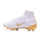 Scarpa da calcio Nike Mercurial Superfly V FG Uomo Real Madrid FC Bianco Oro