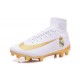 Scarpa da calcio Nike Mercurial Superfly V FG Uomo Real Madrid FC Bianco Oro