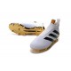 Nuovi Scarpette da Calcio Adidas Ace 16+ Purecontrol FG / AG Bianco Oro Nero
