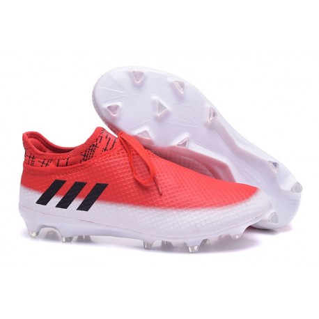 Scarpe Da Calcio Adidas Messi 16+ Pureagility Fg/Ag Uomo Bianco Nero Rosso