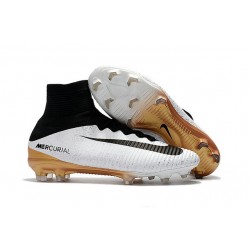 Scarpa da calcio Nike Mercurial Superfly V FG Uomo Bianco Oro Nero