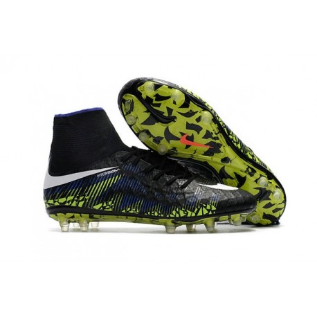 Nuove SCARPE NIKE HyperVenom Phantom II FG Nero Bianco Volt Blu Paramount