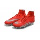 2017 Scarpe Nike HyperVenom Phantom II FG - Uomo - Rosso Argento