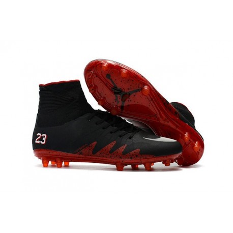 Nuove SCARPE NIKE HyperVenom Phantom II FG Jordan Nero Rosso Bianco