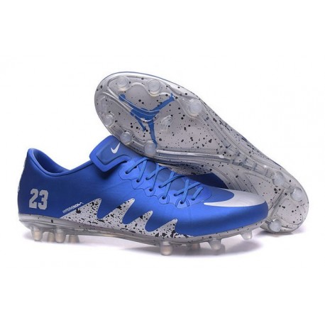 Scarpa da calcio Nike HyperVenom Phinish II FG Uomo Jordan Blu Argento