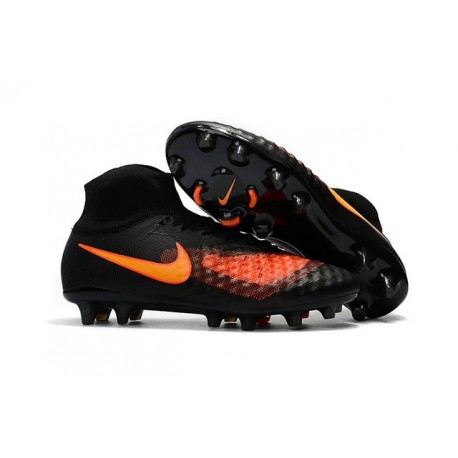 Nike Magista Obra 2 FG Scarpette da Calcio Uomo Nero Arancione