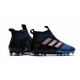 2017 Scarpe da Calcio Adidas ACE 17+ Purecontrol FG Nero Bianco Blu