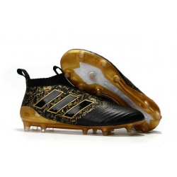 Nuove Scarpette da Calcio Adidas Ace 17+ Purecontrol FG Paul Pogba Capsule Oro Nero