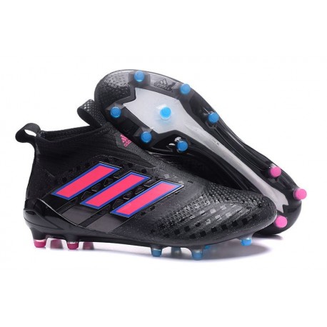 Scarpe da Calcio 2017 Adidas ACE 17+ Purecontrol FG Nero Rosa Shock Blu