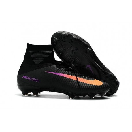 La Scarpa da Calcio Nike Jr. Mercurial Superfly V Firm Ground Noir Orange Violet