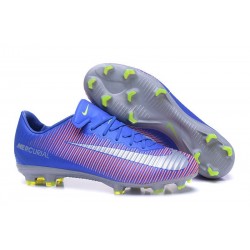 Nike Mercurial Vapor XI FG Scarpe Uomo Terreni Compatti Argento Blu Rosa