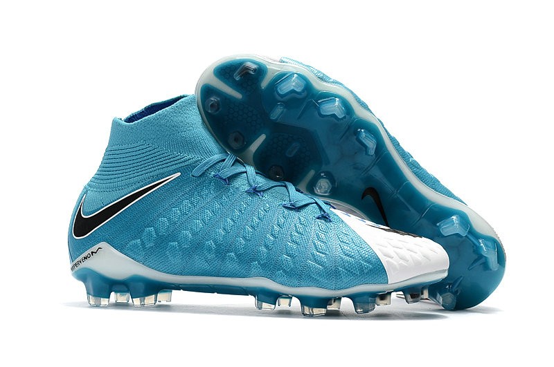 Nuove Scarpe Nike Hypervenom Phantom 3 DF FG Bianco Nero Blu Photo