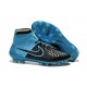 Nuove Nike Magista Obra Fg, Scarpe da calcio uomo Pelle NeroTurchese Blu Laguna