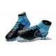 Nuove Nike Magista Obra Fg, Scarpe da calcio uomo Pelle NeroTurchese Blu Laguna